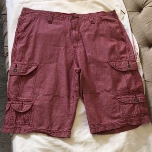 G by Guess Brand Men's  Burgundy Cargo Shorts-NWOT